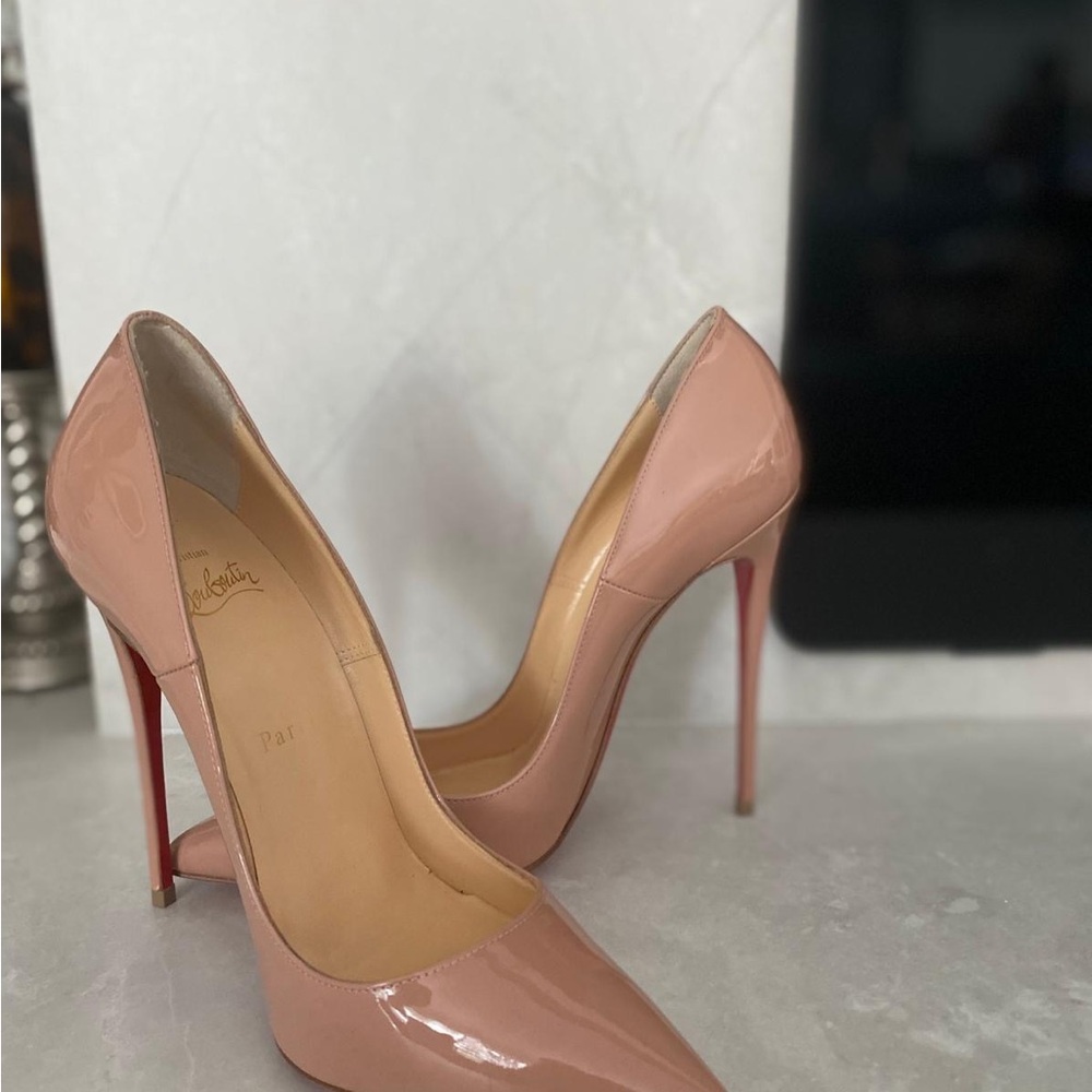 Christian Louboutin Pink Patent Leather Pumps